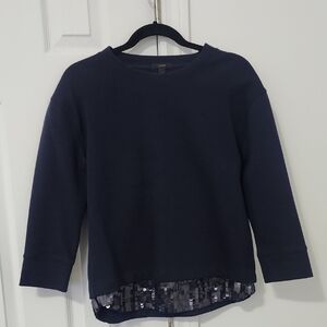 J. Crew Navy Glitter Sweater